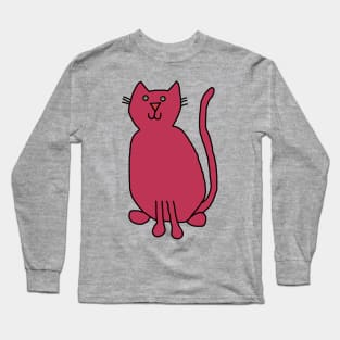 Viva Magenta Cat Color of the Year 2023 Long Sleeve T-Shirt